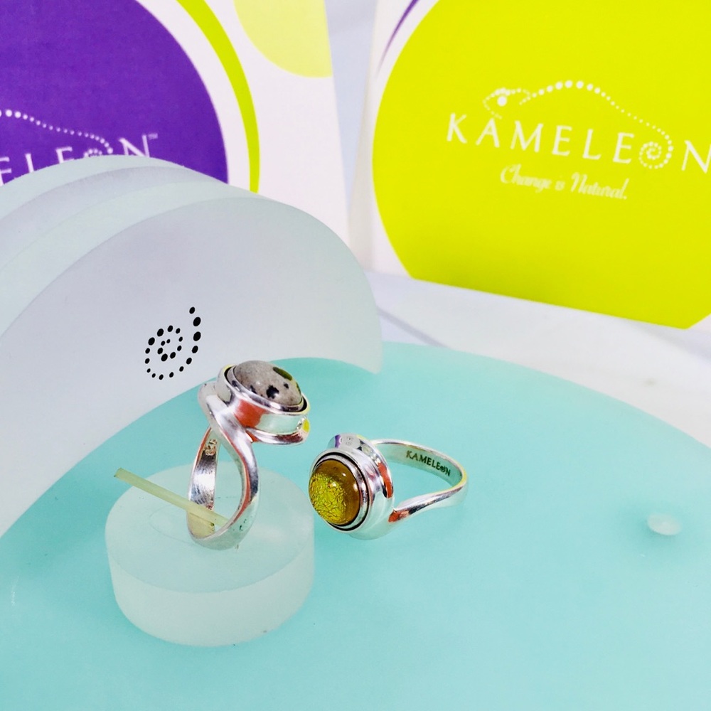 Kameleon Jewelpop Sterling Twist Ring KR011 SZ 9